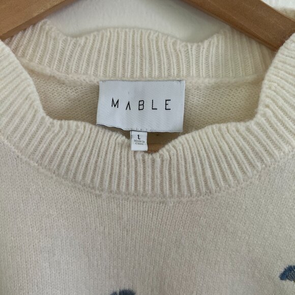 Mable Anthropologie Scalloped Edge Floral Sweater - Picture 6 of 7